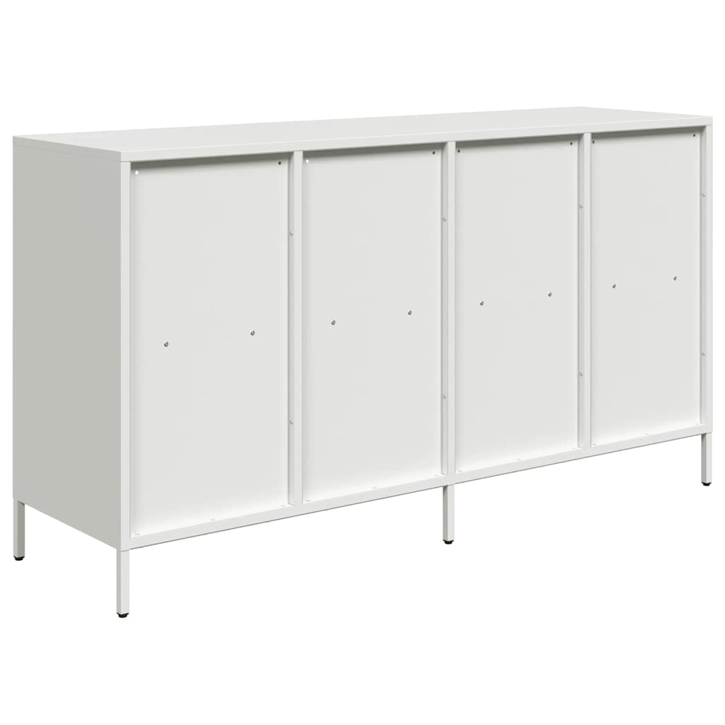 Sideboard Weiß 135x39x73,5 cm Kaltgewalzter Stahl