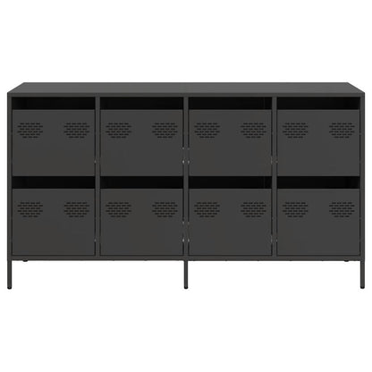 Sideboard Schwarz 135x39x73,5 cm Kaltgewalzter Stahl