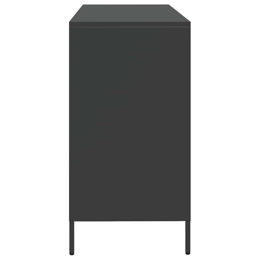 Sideboard Schwarz 135x39x73,5 cm Kaltgewalzter Stahl