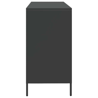 Sideboard Schwarz 135x39x73,5 cm Kaltgewalzter Stahl