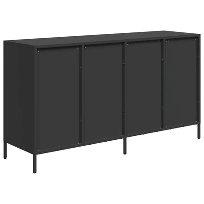 Sideboard Schwarz 135x39x73,5 cm Kaltgewalzter Stahl