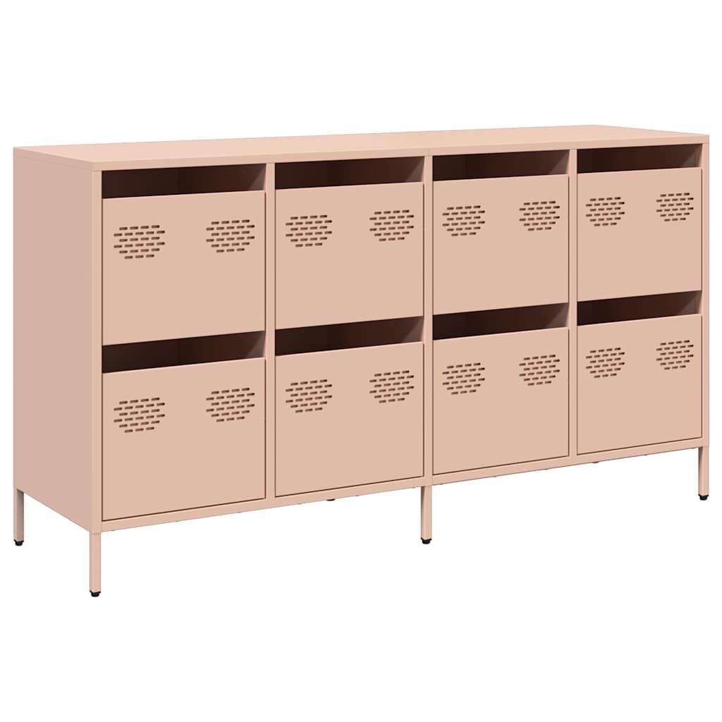 Sideboard Rosa 135x39x73,5 cm Kaltgewalzter Stahl