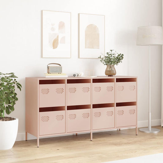 Sideboard Rosa 135x39x73,5 cm Kaltgewalzter Stahl