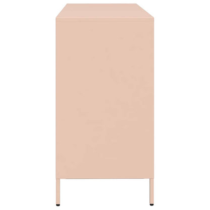 Sideboard Rosa 135x39x73,5 cm Kaltgewalzter Stahl