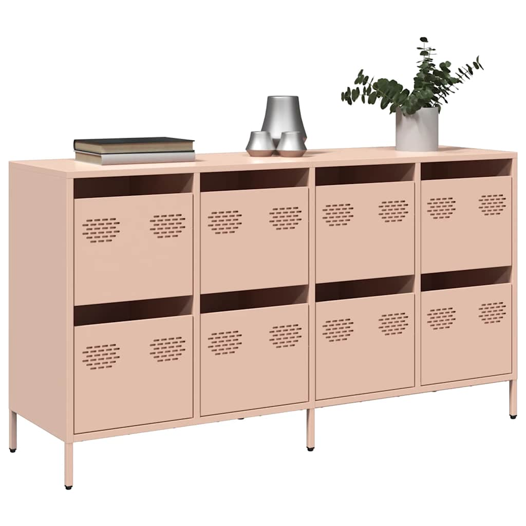 Sideboard Rosa 135x39x73,5 cm Kaltgewalzter Stahl