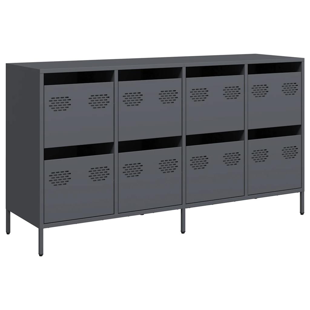 Sideboard Anthrazit 135x39x73,5 cm Kaltgewalzter Stahl