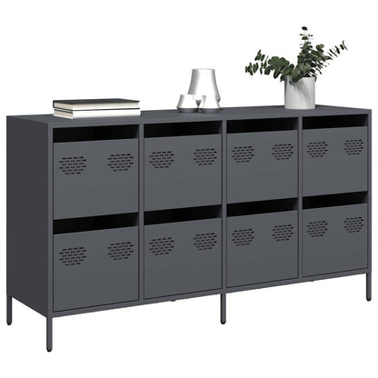 Sideboard Anthrazit 135x39x73,5 cm Kaltgewalzter Stahl