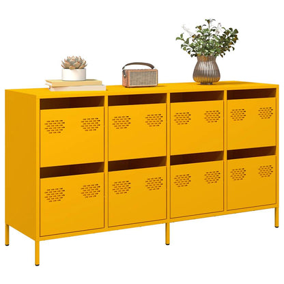 Sideboard Senfgelb 135x39x73,5 cm Kaltgewalzter Stahl