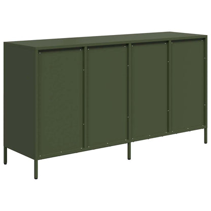 Sideboard Olivgrün 135x39x73,5 cm Kaltgewalzter Stahl