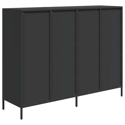 Sideboard Schwarz 135x39x103,5 cm Kaltgewalzter Stahl