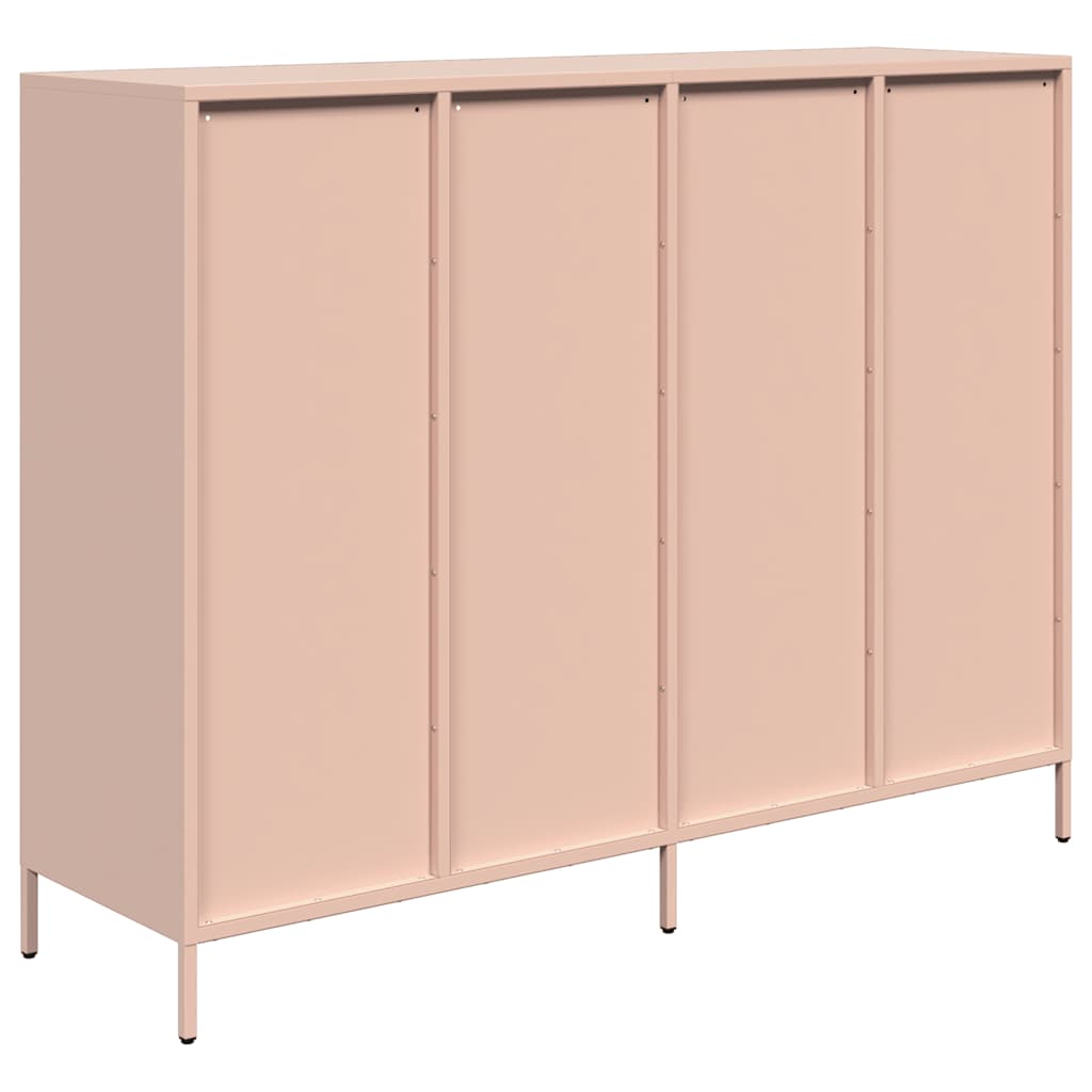 Sideboard Rosa 135x39x103,5 cm Kaltgewalzter Stahl