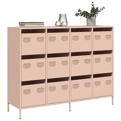 Sideboard Rosa 135x39x103,5 cm Kaltgewalzter Stahl