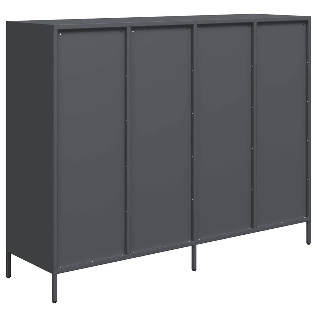 Sideboard Anthrazit 135x39x103,5 cm Kaltgewalzter Stahl