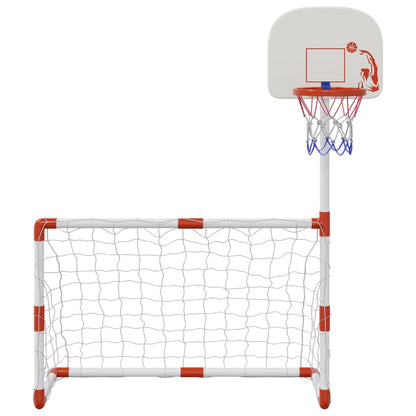 Fußball- und Basketball-Set für Kinder mit Bällen 98x50x70 cm