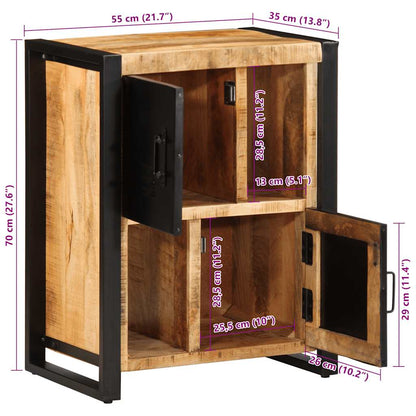 Sideboard 55x35x70 cm Raues Mangoholz
