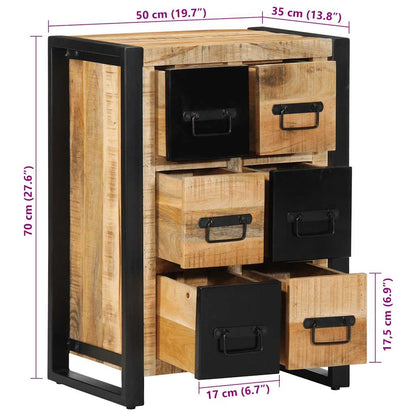 Sideboard 50x35x70 cm Raues Mangoholz