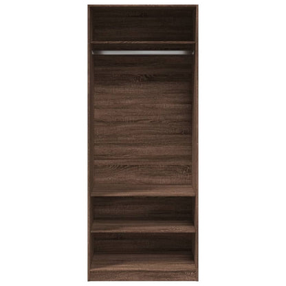 Kleiderschrank Braun Eichen-Optik 80x50x200 cm Holzwerkstoff