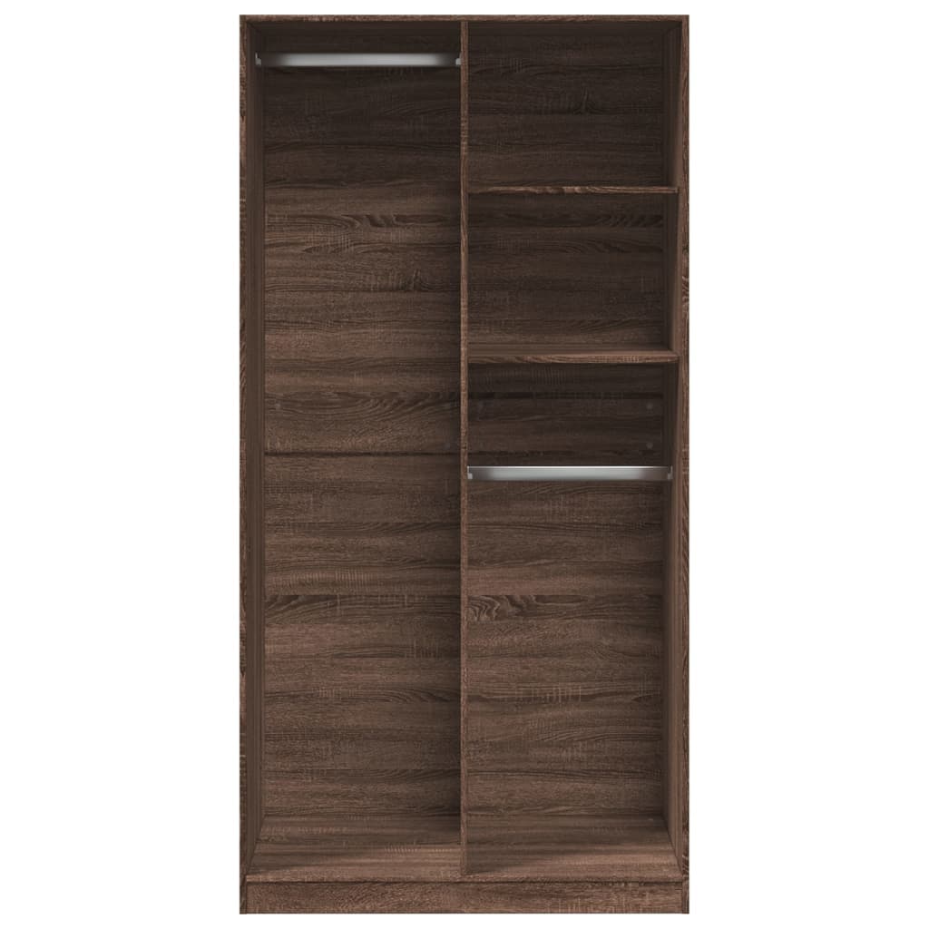 Kleiderschrank Braun Eiche-Optik 100x50x200 cm Holzwerkstoff