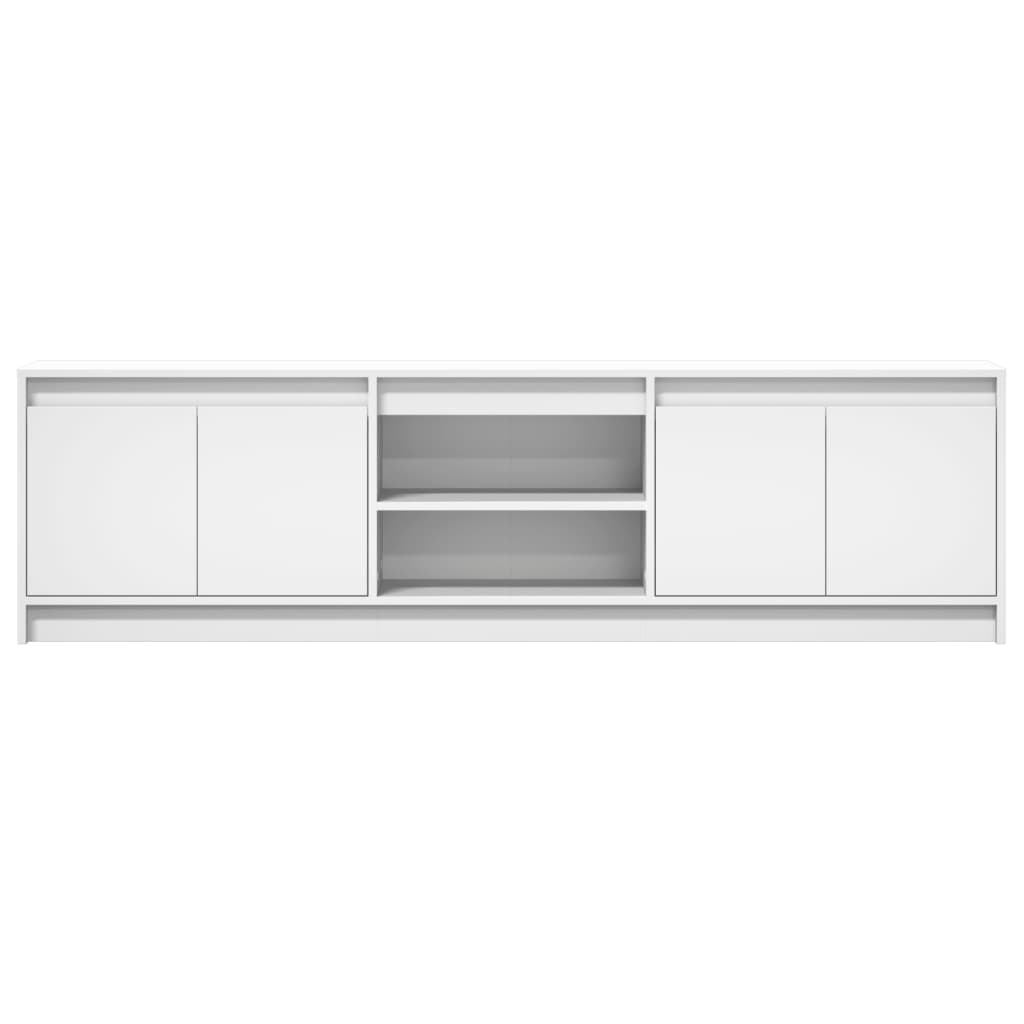 TV-Schrank mit LED-Beleuchtung Weiß 180x34x50 cm Holzwerkstoff