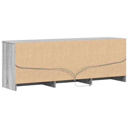 TV-Schrank mit LED-Beleuchtung Grau Sonoma 140x34x50 cm