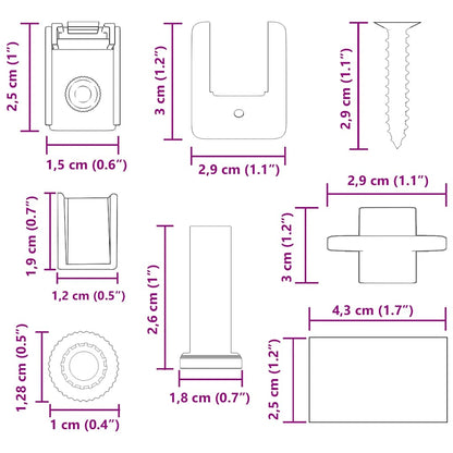 36-tlg. Rollo-Beschläge