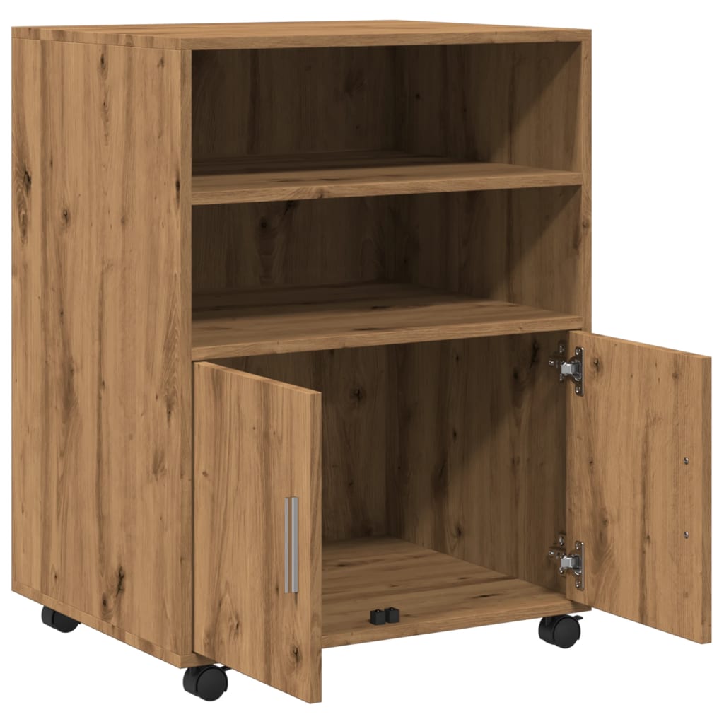 Rollschrank Artisan-Eiche 60x48x81 cm Holzwerkstoff