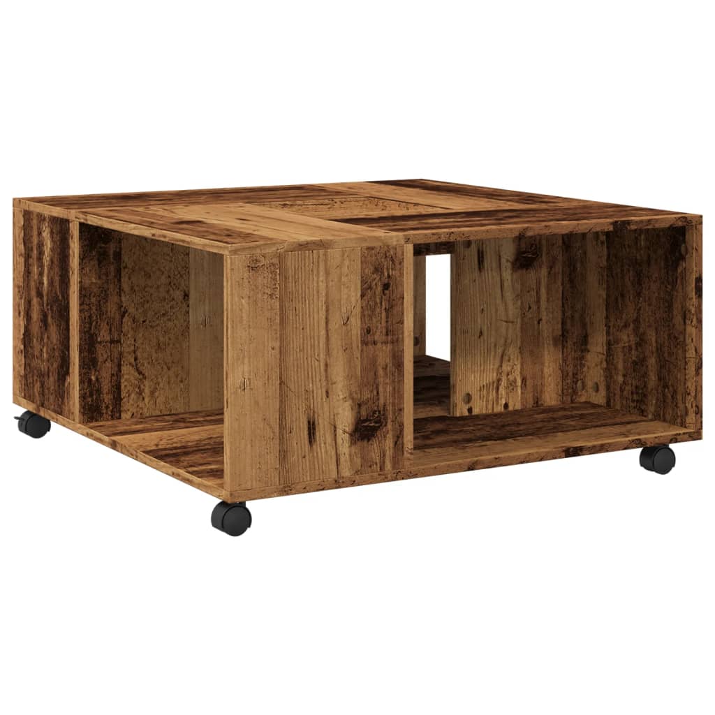 Couchtisch Altholz-Optik 80x80x40 cm Holzwerkstoff