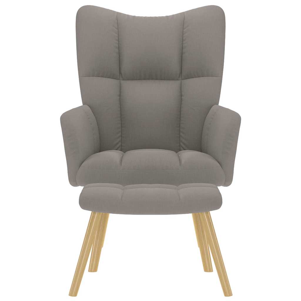 Relaxsessel mit Hocker Taupe Stoff