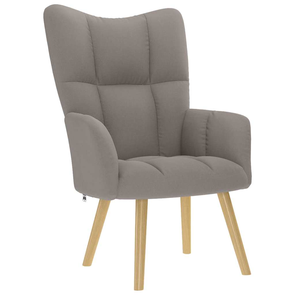 Relaxsessel mit Hocker Taupe Stoff