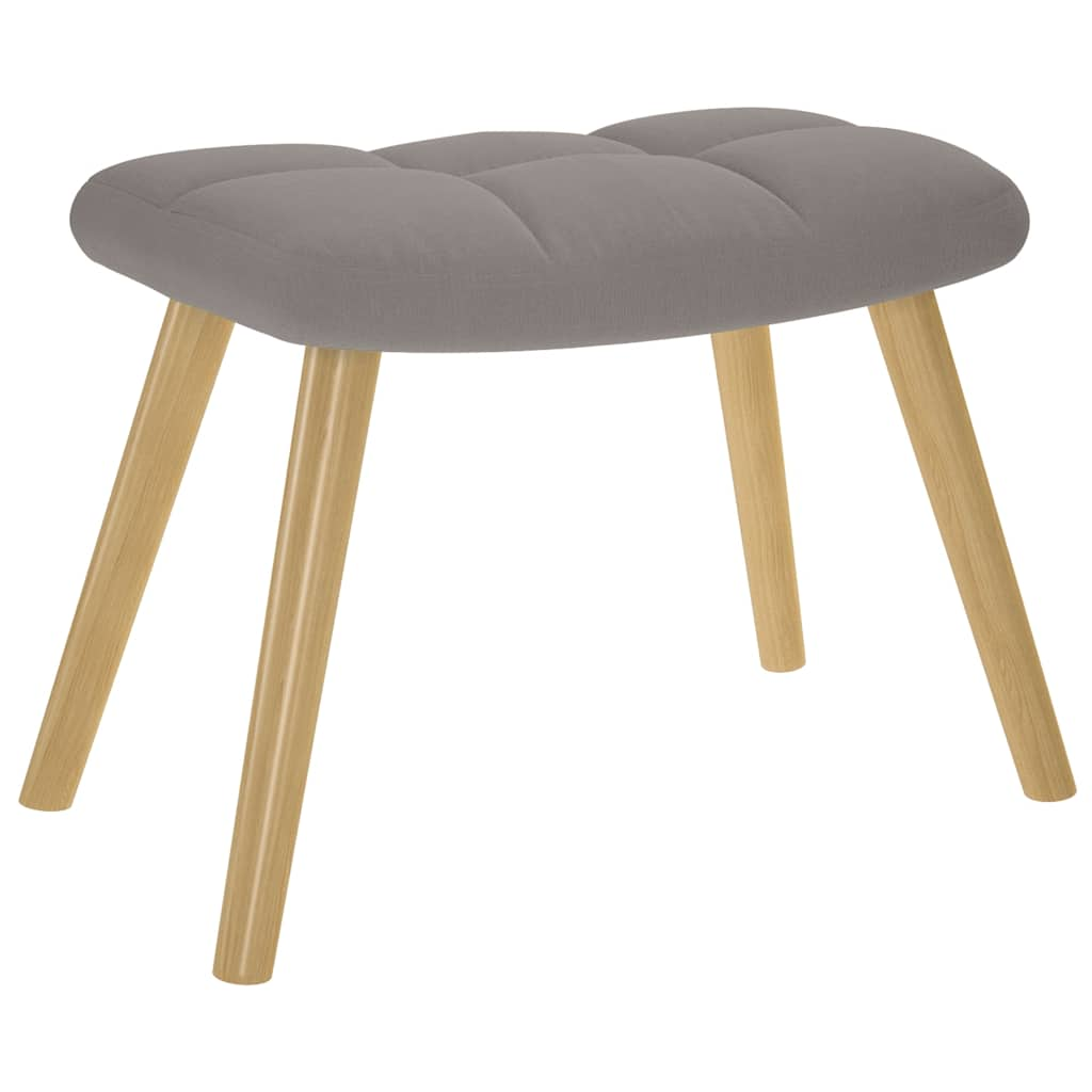 Relaxsessel mit Hocker Taupe Stoff