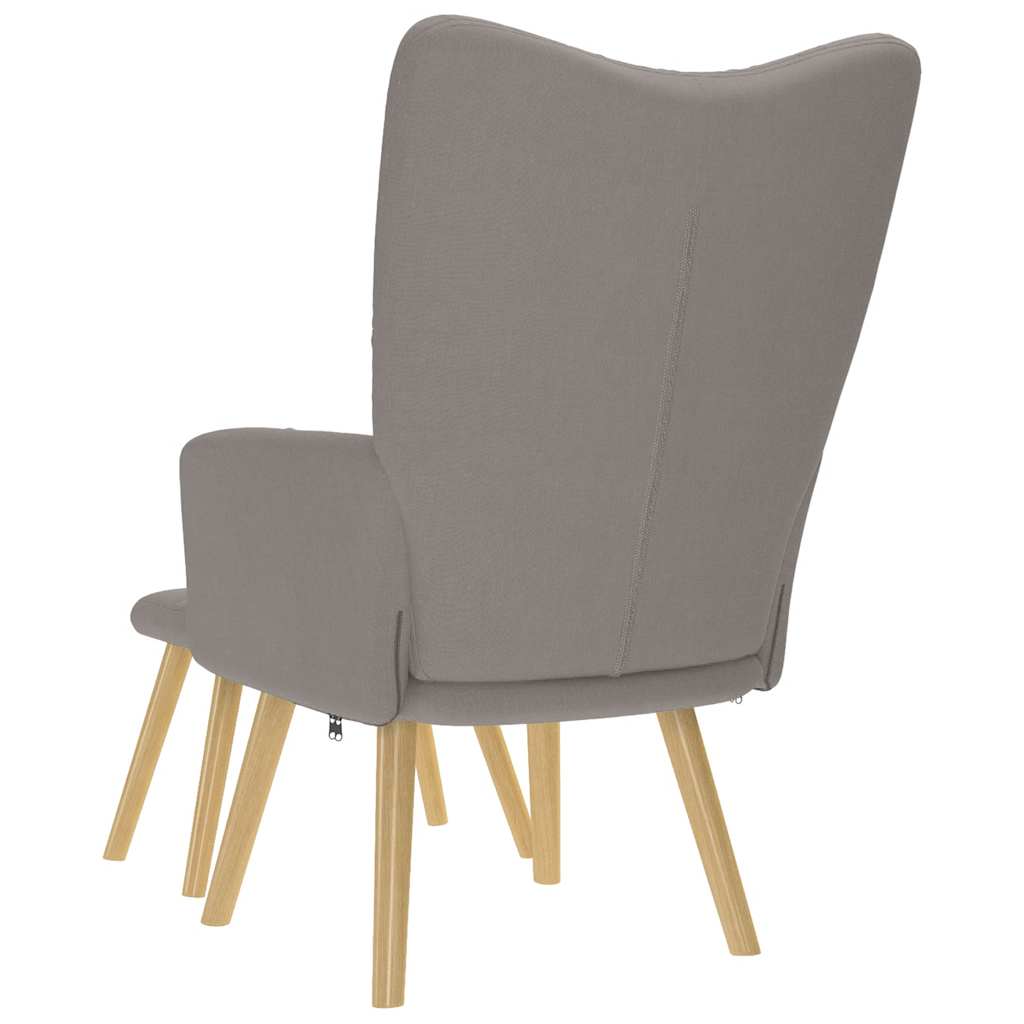 Relaxsessel mit Hocker Taupe Stoff