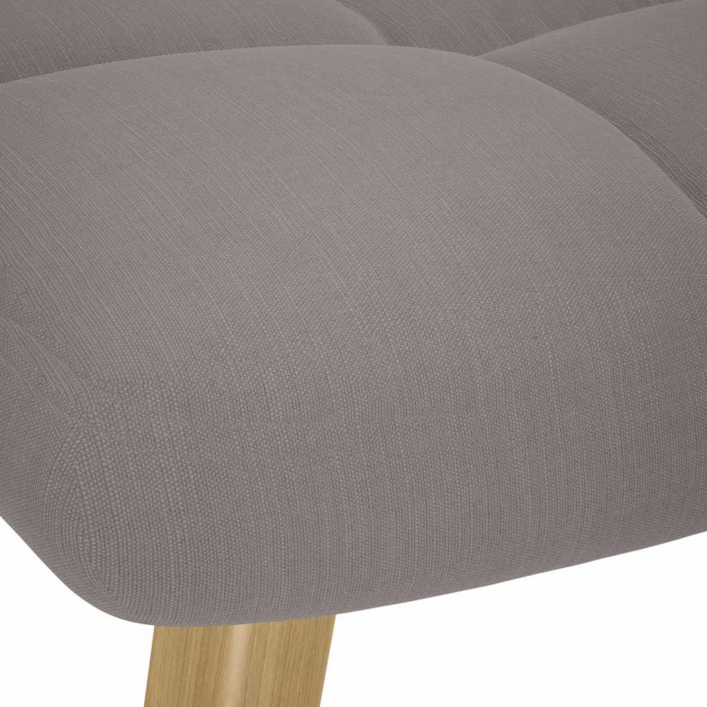 Relaxsessel mit Hocker Taupe Stoff