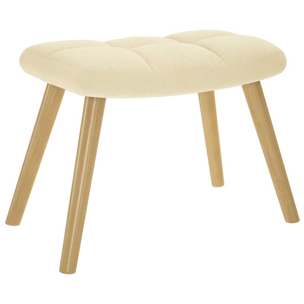 Relaxsessel mit Hocker Creme Stoff