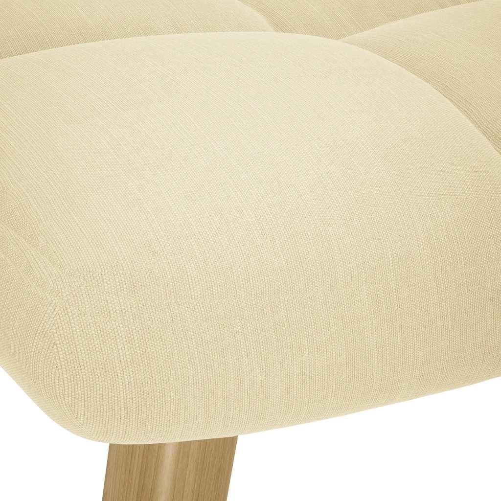 Relaxsessel mit Hocker Creme Stoff