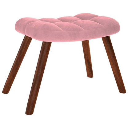 Relaxsessel mit Hocker Rosa Samt