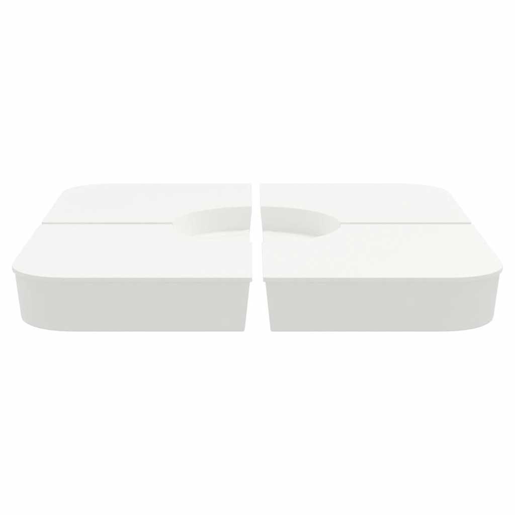 4-tlg. Kreuzfuß-Schirmständer-Set 100 kg PP