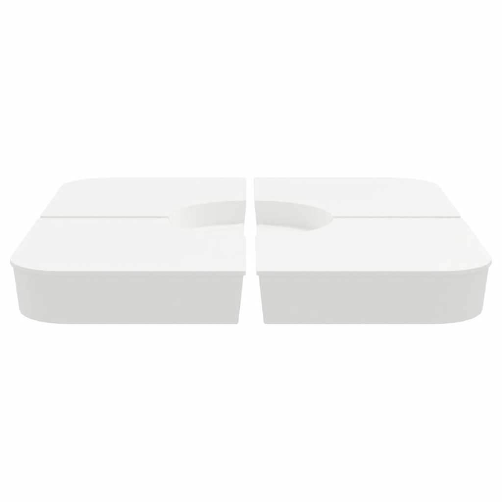 4-tlg. Kreuzfuß-Schirmständer-Set 100 kg PP