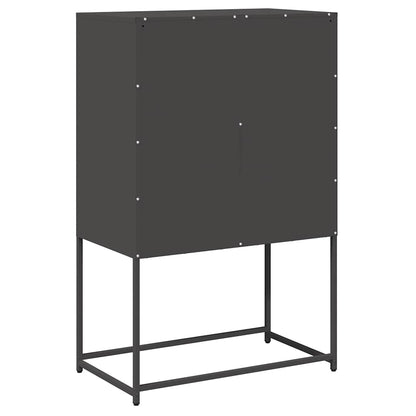 Highboard Schwarz 68x39x107 cm Stahl