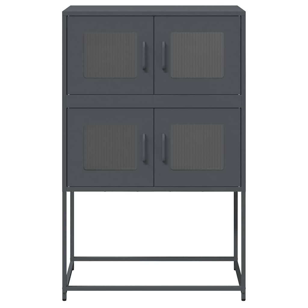 Highboard Anthrazit 68x39x107 cm Stahl