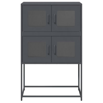 Highboard Anthrazit 68x39x107 cm Stahl