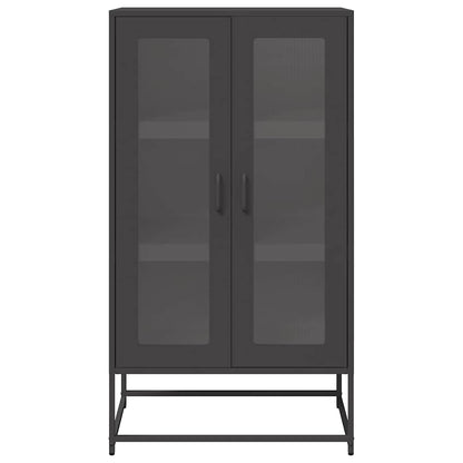 Highboard Schwarz 68x39x123 cm Stahl