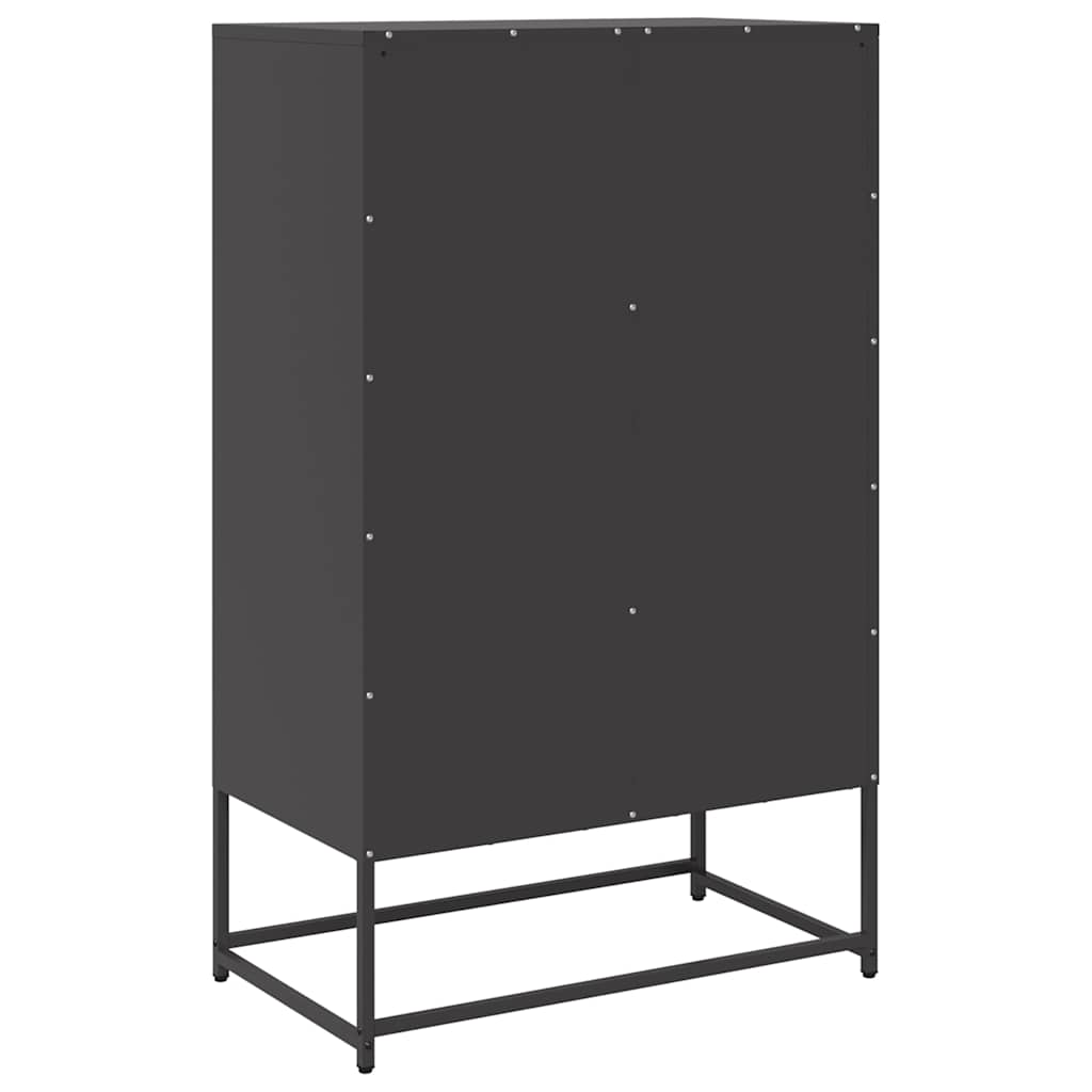 Highboard Schwarz 68x39x111,5 cm Stahl