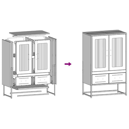 Highboard Rosa 68x39x111,5 cm Stahl