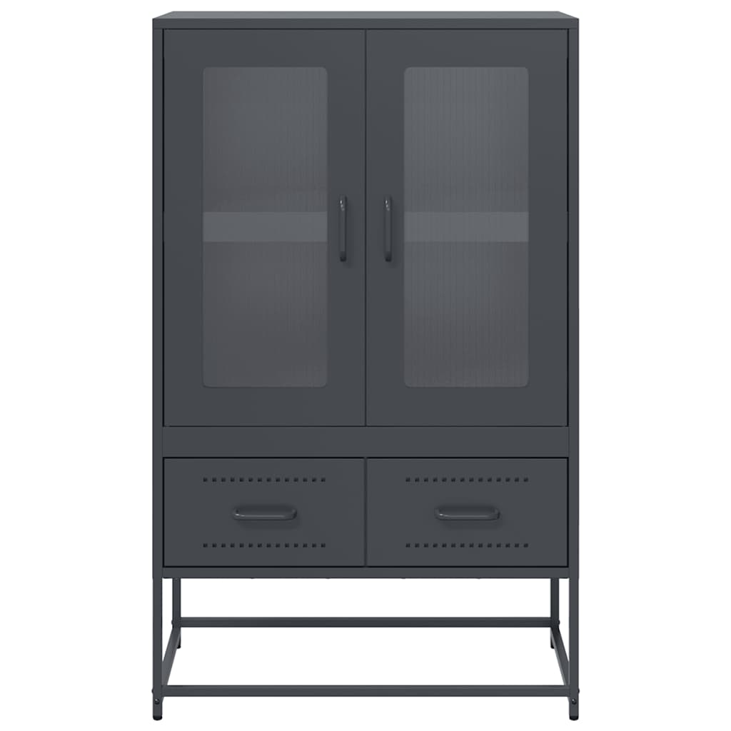 Highboard Anthrazit 68x39x111,5 cm Stahl