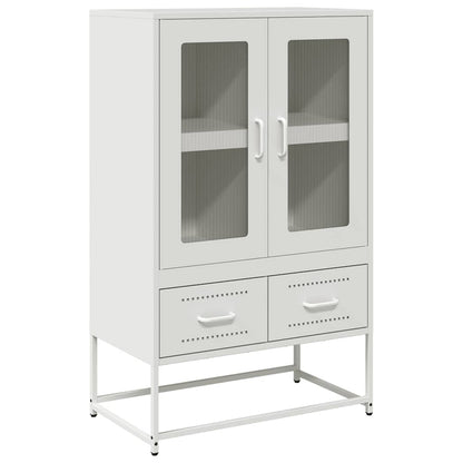 Highboard Weiß 68x39x111,5 cm Stahl