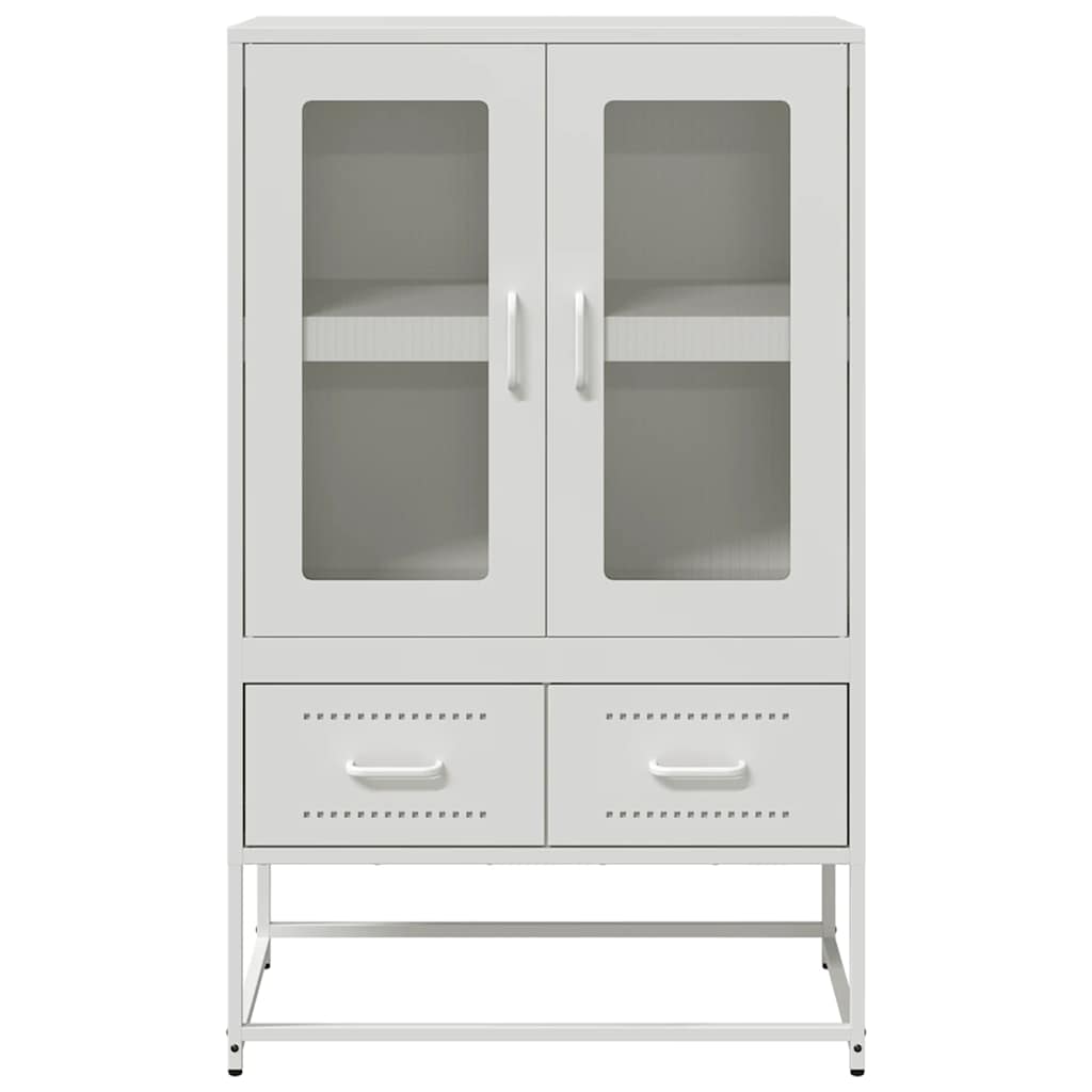 Highboard Weiß 68x39x111,5 cm Stahl