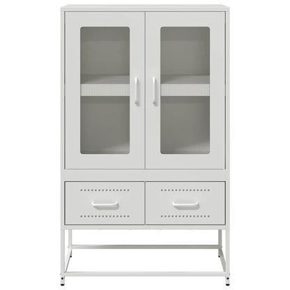 Highboard Weiß 68x39x111,5 cm Stahl