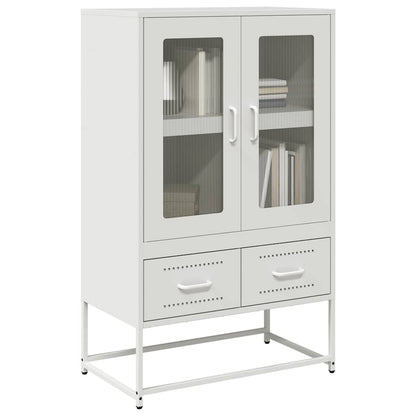 Highboard Weiß 68x39x111,5 cm Stahl