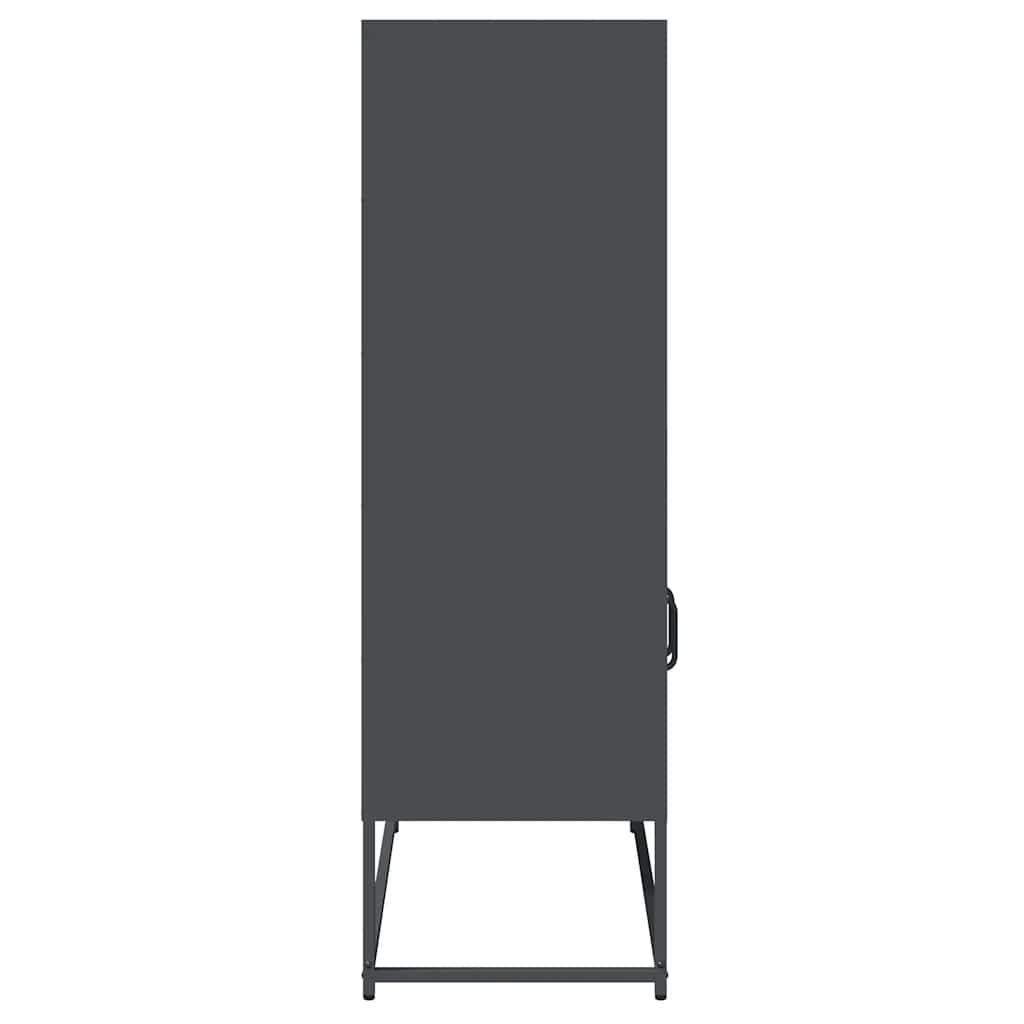 Highboard Anthrazit 68x39x123 cm Stahl