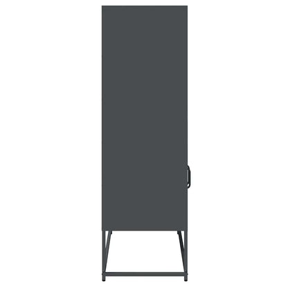 Highboard Anthrazit 68x39x123 cm Stahl